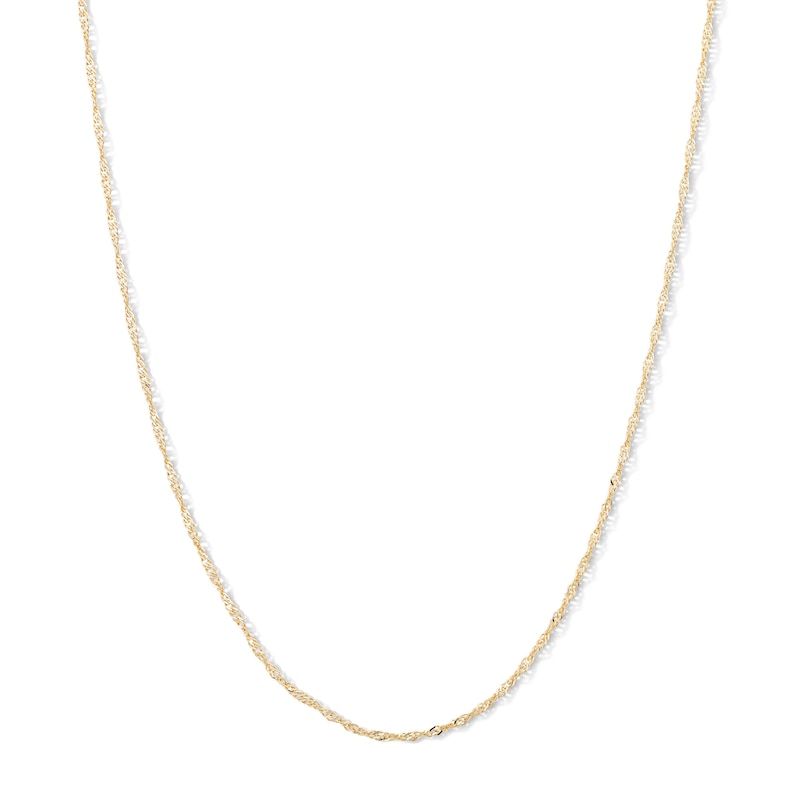 14K Solid Gold Singapore Chain