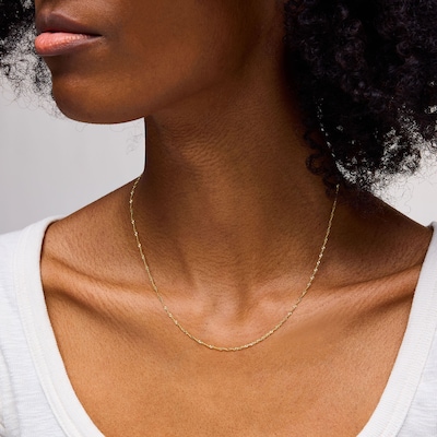 14K Solid Gold Singapore Chain