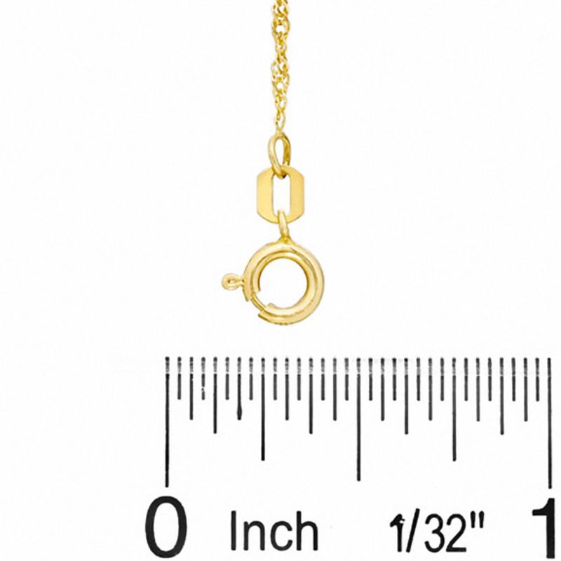 14K Solid Gold Singapore Chain - 18