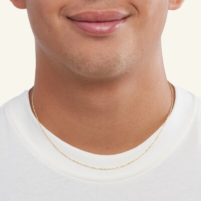 14K Solid Gold Singapore Chain