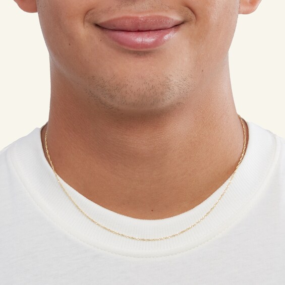 14K Solid Gold Singapore Chain