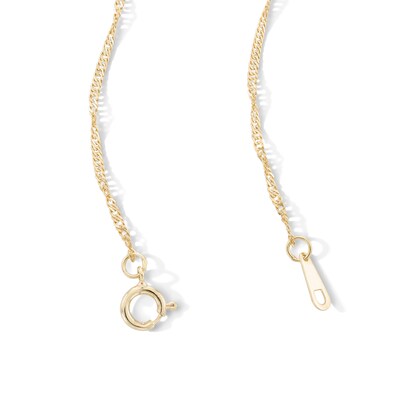 14K Solid Gold Singapore Chain