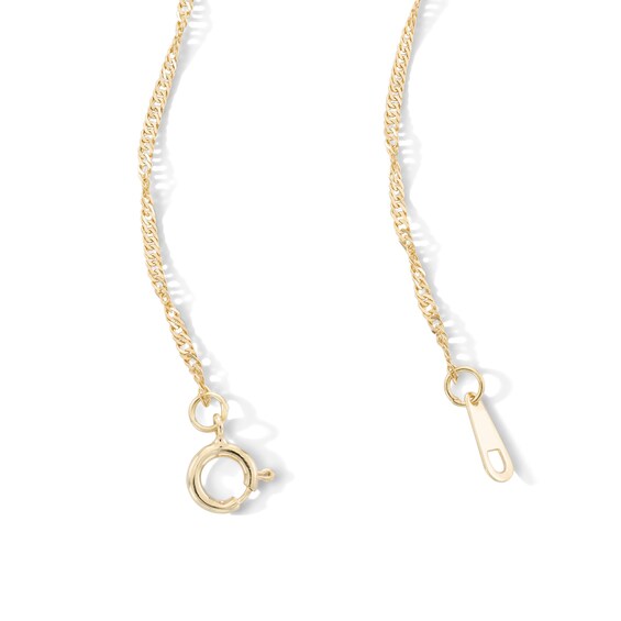 14K Solid Gold Singapore Chain