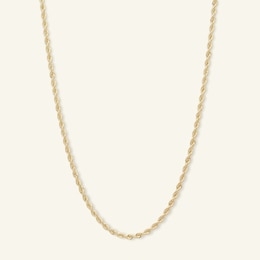 016 Gauge Ultimate Glitter Diamond-Cut Rope Chain Necklace in 14K Hollow Gold - 20&quot;