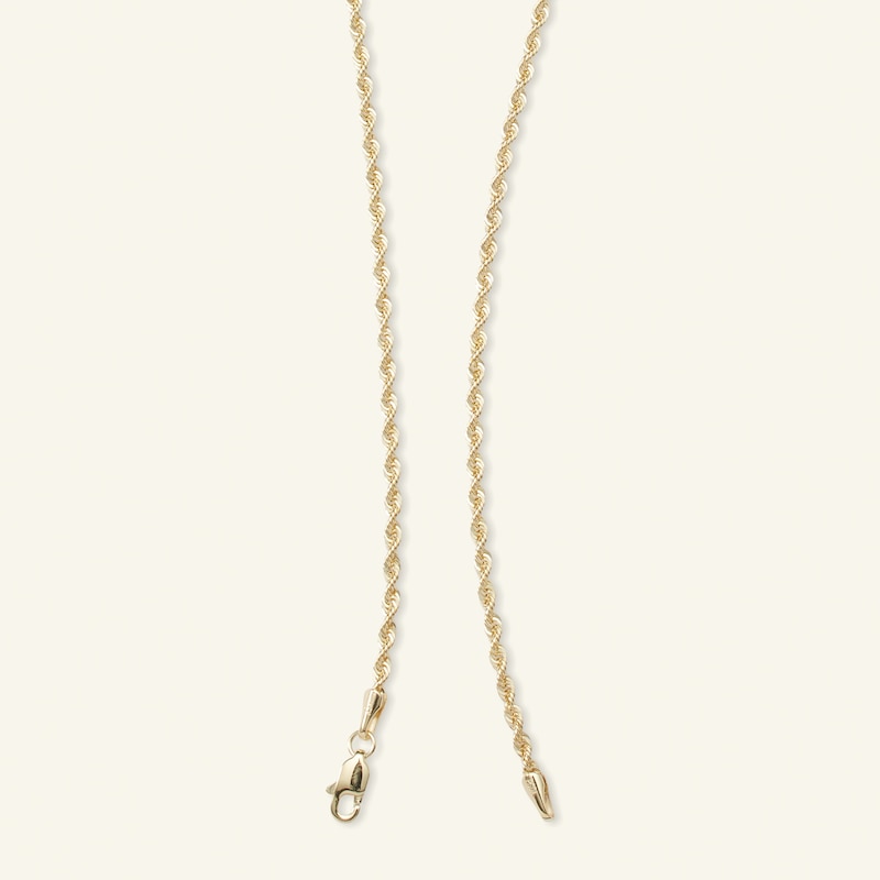 Main Image 2 of 14K Hollow Gold Rope Chain - 22"