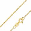 018 Gauge Singapore Chain Necklace in 14K Solid Gold - 15"