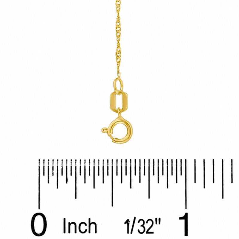 018 Gauge Singapore Chain Necklace in 14K Solid Gold - 15"