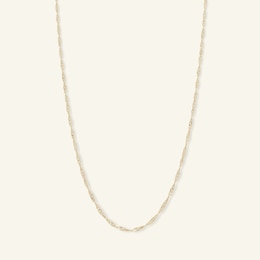 018 Gauge Singapore Chain Necklace in 14K Solid Gold - 16&quot;