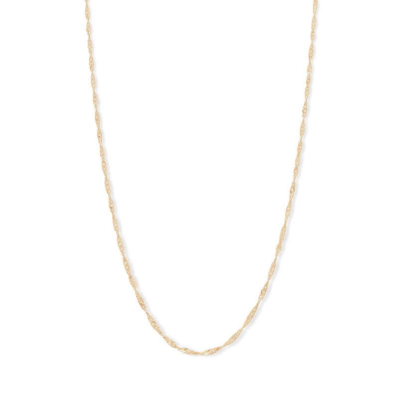 Main Image 1 of 14K Solid Gold Singapore Chain - 16"