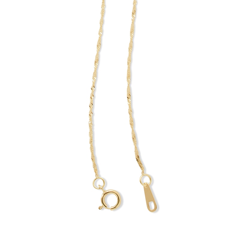 Main Image 4 of 14K Solid Gold Singapore Chain - 18"