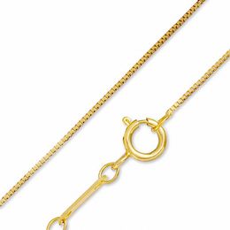 Child's 040 Gauge Solid Box Chain Necklace in 10K Solid Gold - 13&quot;
