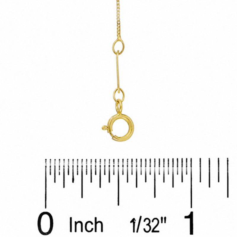 Main Image 2 of Child's 040 Gauge Solid Box Chain Necklace in 10K Solid Gold - 13"