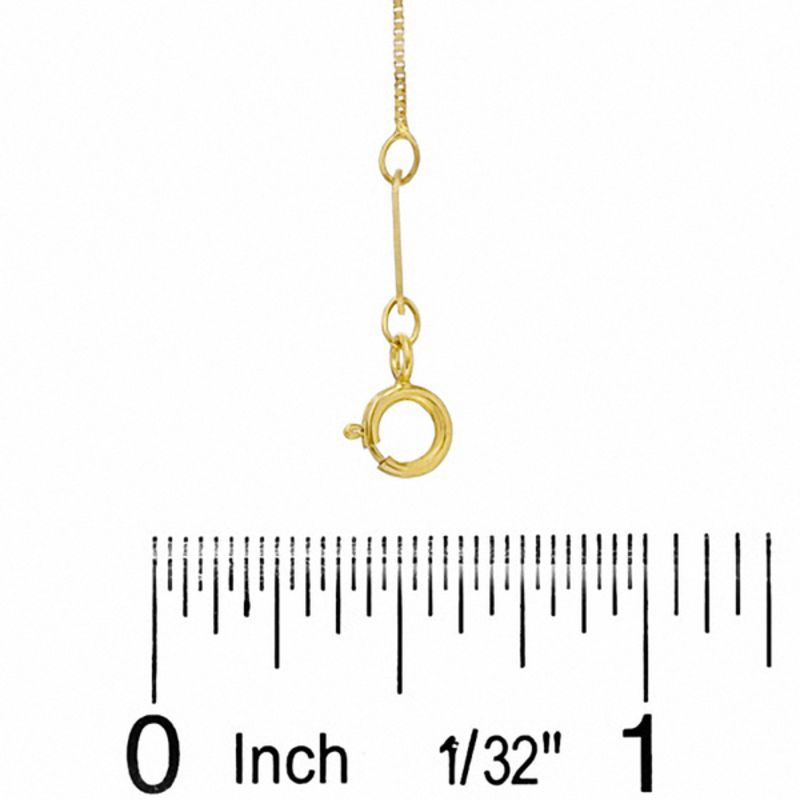 Child's 040 Gauge Solid Box Chain Necklace in 10K Solid Gold - 13"