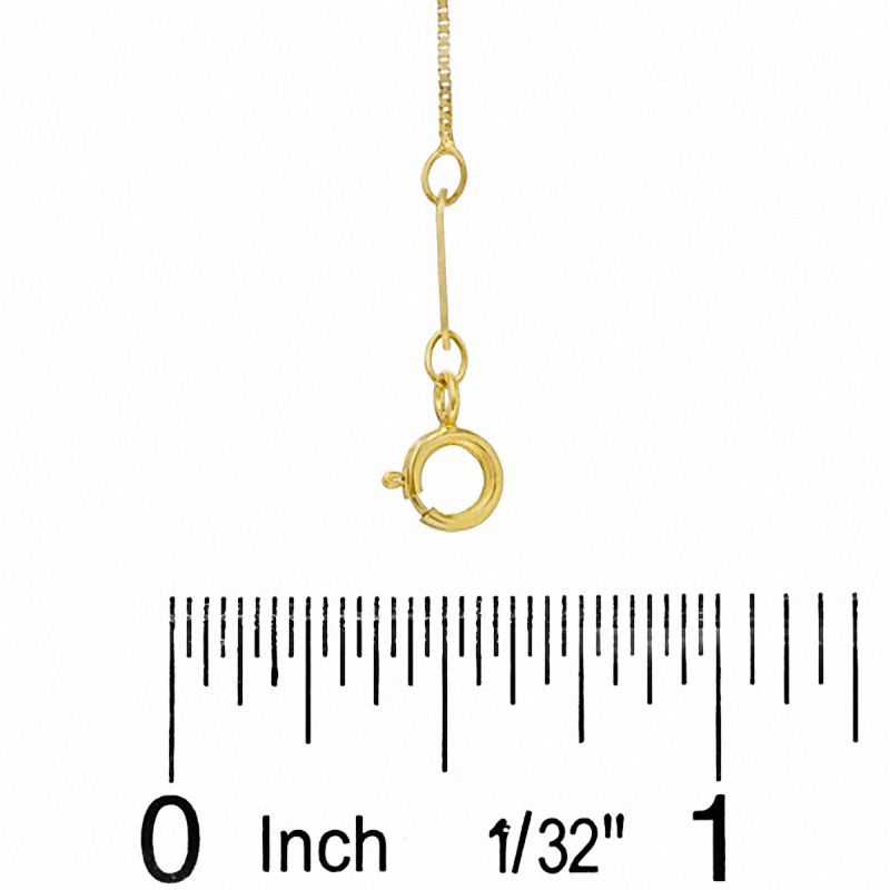 Main Image 2 of Child's 040 Gauge Solid Box Chain Necklace in 10K Gold - 15"