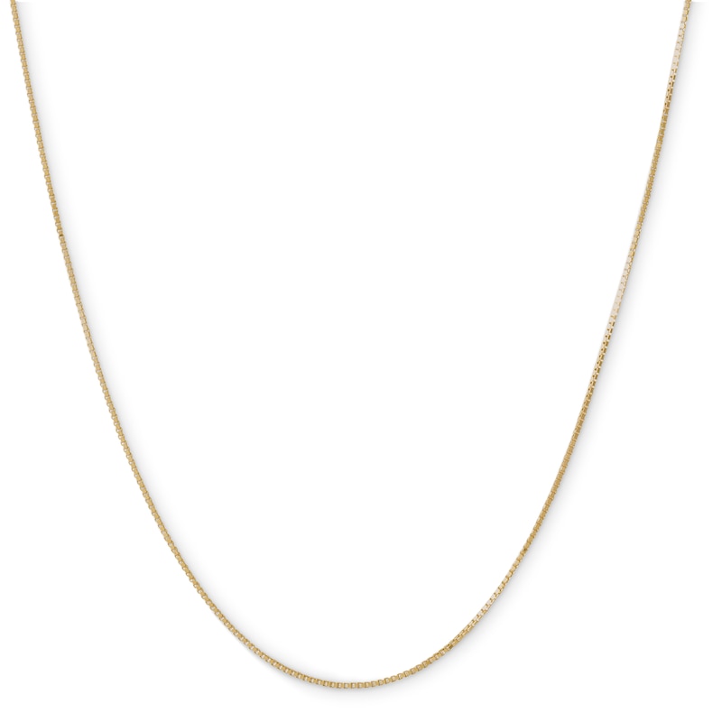 040 Gauge Solid Box Chain Necklace in 10K Solid Gold - 16"