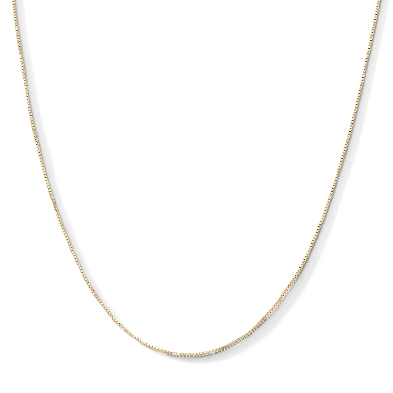 040 Gauge Solid Box Chain Necklace in 10K Solid Gold - 16"