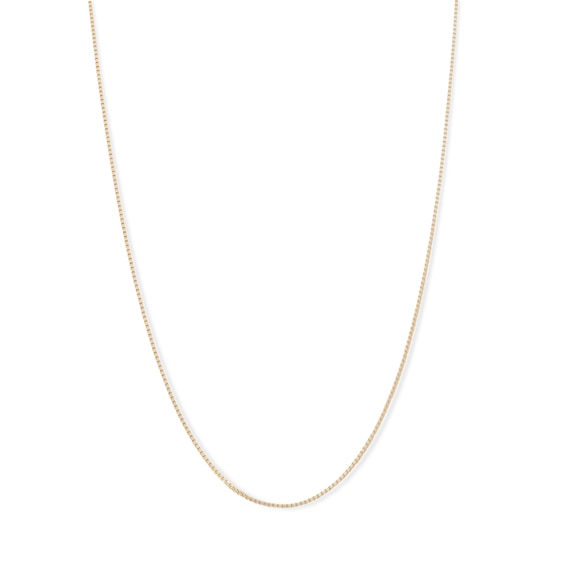 Gauge Box Chain Necklace in 10K Solid Gold