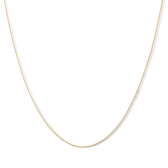 Gauge Box Chain Necklace in 10K Solid Gold