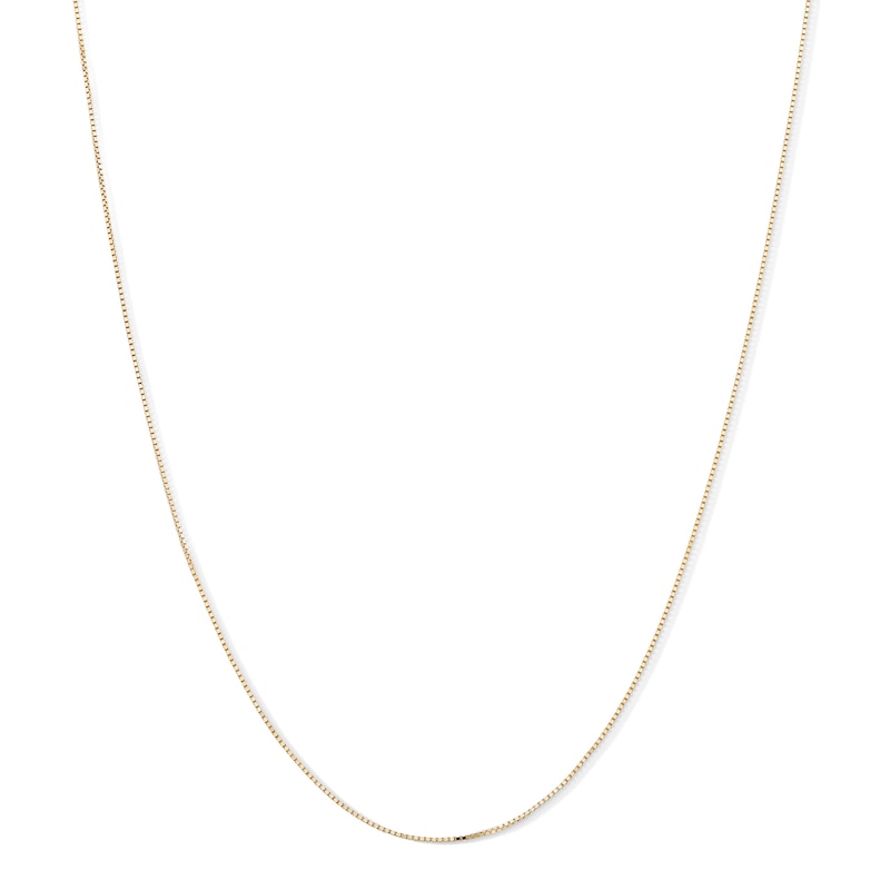 040 Gauge Solid Box Chain Necklace in 10K Solid Gold - 20"