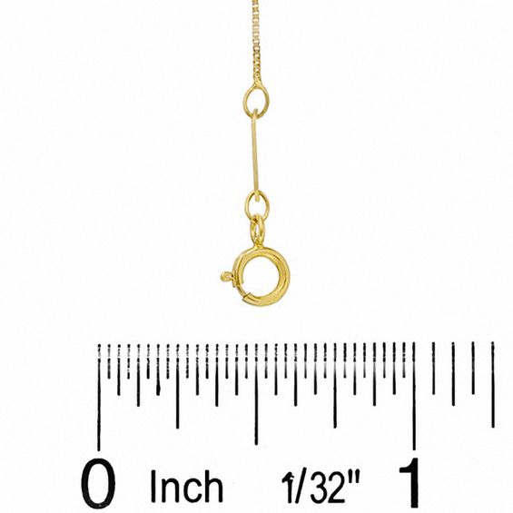 040 Gauge Solid Box Chain Necklace in 10K Solid Gold - 22"