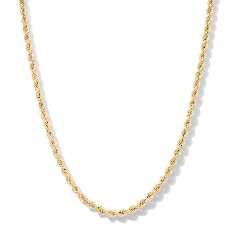 Main Image 1 of 10K Hollow Gold Rope Chain - 22"