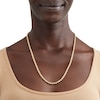 028 Gauge Hollow Rope Chain Necklace in 10K Gold - 22"