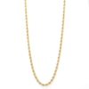 028 Gauge Hollow Rope Chain Necklace in 10K Gold - 24"