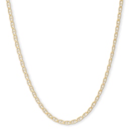 060 Gauge Baby Mariner Chain Necklace in 10K Hollow Gold - 20&quot;