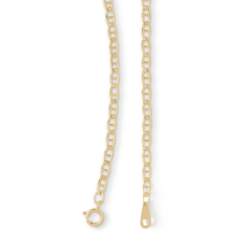 060 Gauge Baby Mariner Chain Necklace in 10K Hollow Gold - 20"