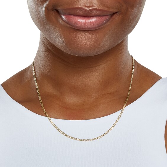 10K Hollow Gold Baby Mariner Chain - 20"