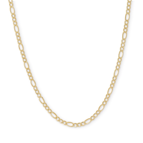 10K Hollow Gold Figaro Chain