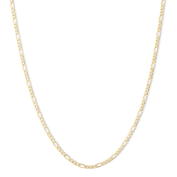 10K Hollow Gold Figaro Chain