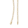 060 Gauge Figaro Chain Necklace in 10K Hollow Gold - 16"
