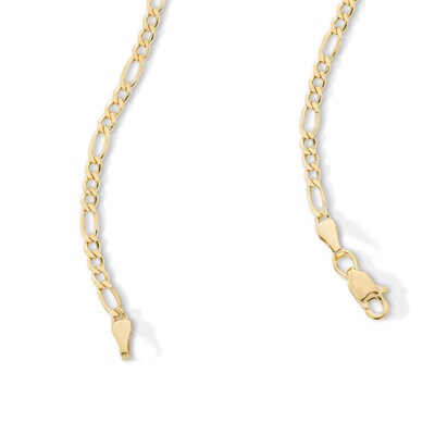 10K Hollow Gold Figaro Chain