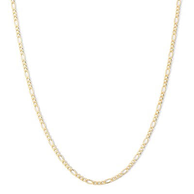 10K Hollow Gold Figaro Chain - 18"