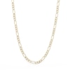 Made in Italy 060 Gauge Figaro Chain Necklace in 10K Hollow Gold - 20"