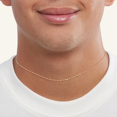 10K Solid Gold Singapore Chain