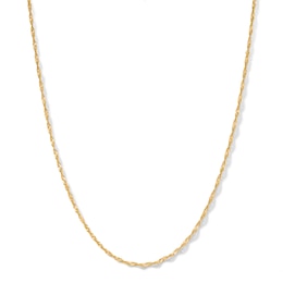 020 Gauge Singapore Chain Necklace in 10K Solid Gold - 18&quot;
