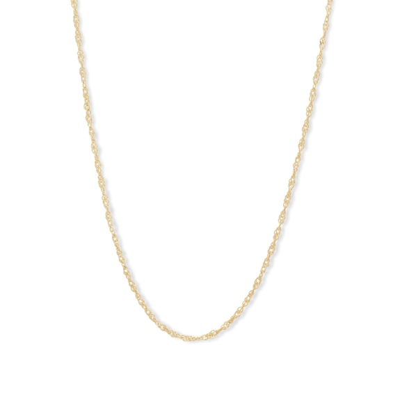 020 Gauge Singapore Chain Necklace in 10K Solid Gold - 20"