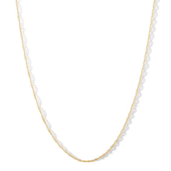 020 Gauge Singapore Chain Necklace in 10K Solid Gold - 20"