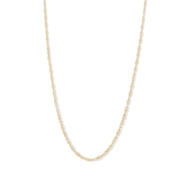 020 Gauge Solid Singapore Chain Necklace in 10K Solid Gold - 22&quot;