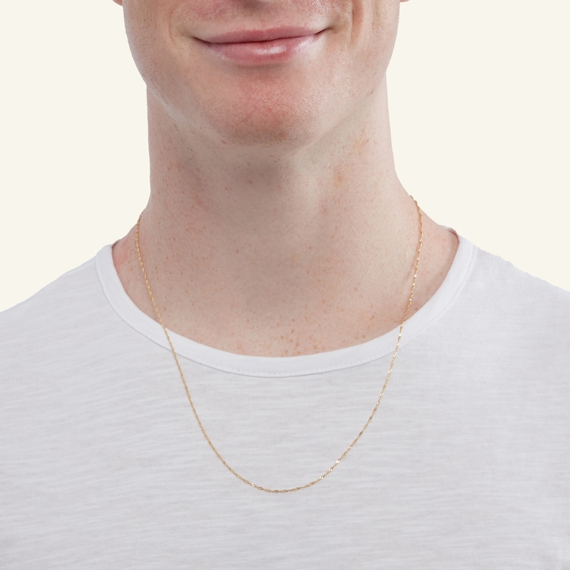 Main Image 3 of 10K Solid Gold Singapore Chain - 22"