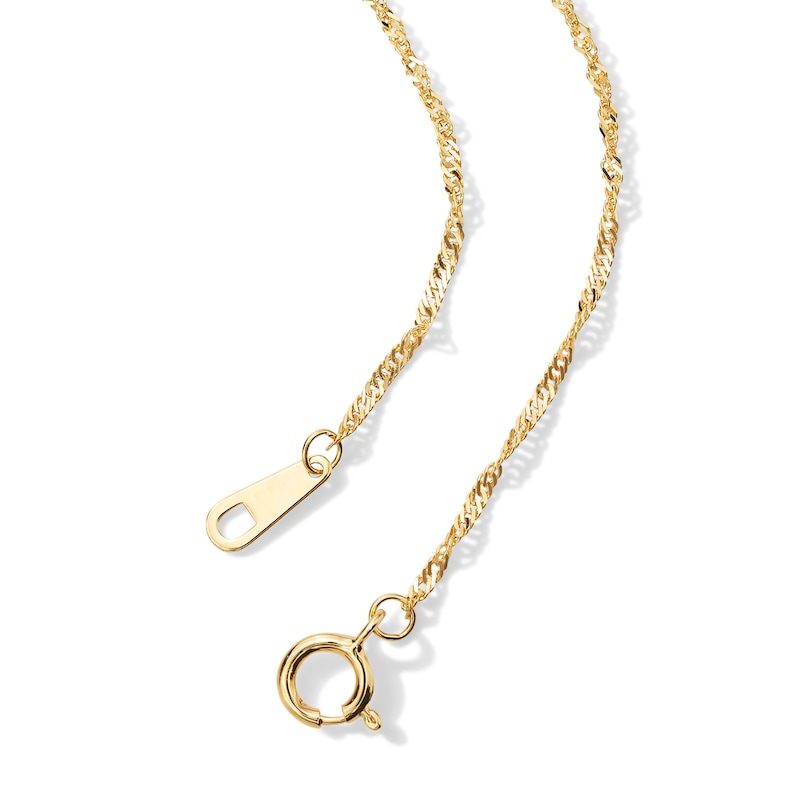 Main Image 4 of 10K Solid Gold Singapore Chain - 22"