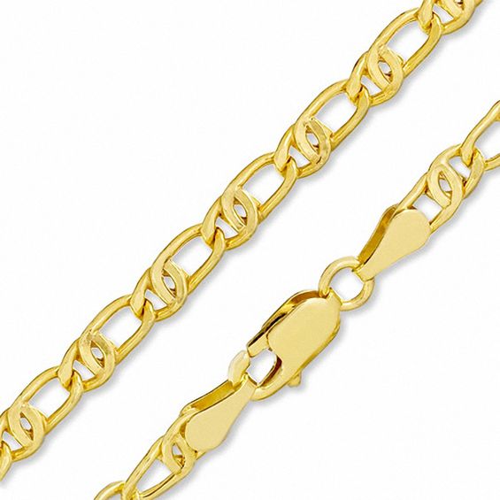 10K Gold 080 Gauge Bird's Eye Link Chain Necklace - 30"