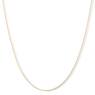 Child's 0.7mm Solid Box Chain Necklace in 10K Solid Gold  - 13"