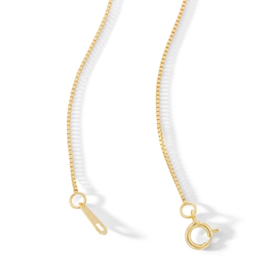 Child's 0.7mm Solid Box Chain Necklace in 10K Solid Gold  - 13"