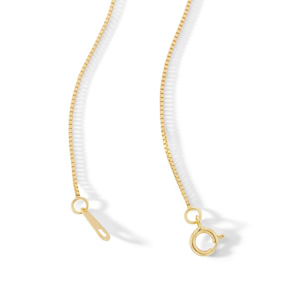 Child's 0.7mm Solid Box Chain Necklace in 10K Solid Gold  - 13"
