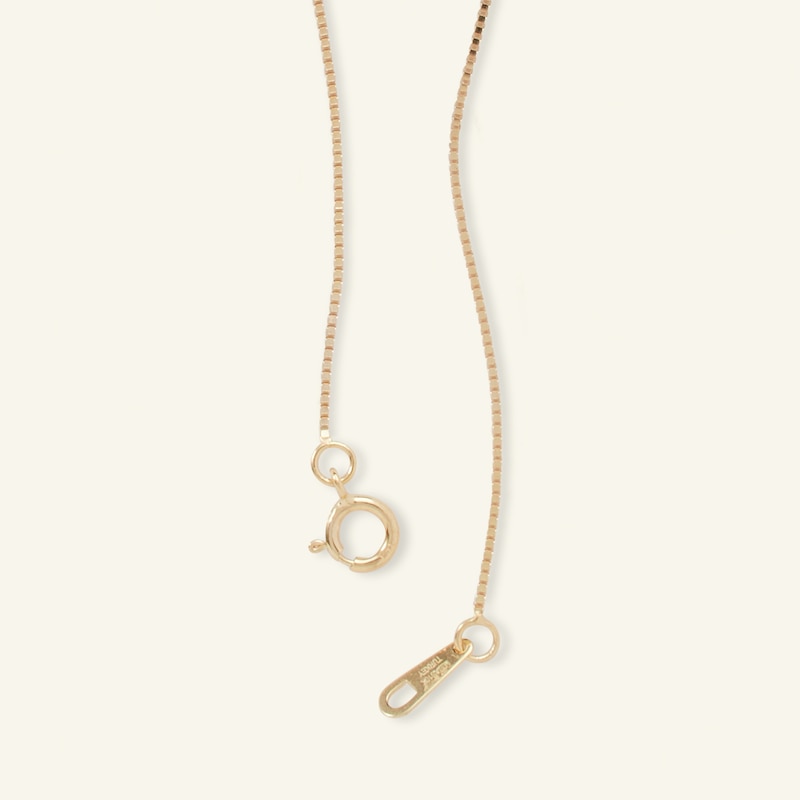 050 Gauge Solid Box Chain Necklace in 10K Solid Gold - 16"