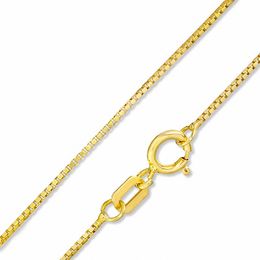 050 Gauge Box Chain Necklace in 10K Solid Gold - 18&quot;
