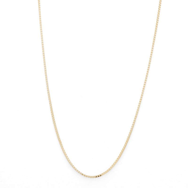 050 Gauge Box Chain Necklace in 10K Solid Gold - 20"